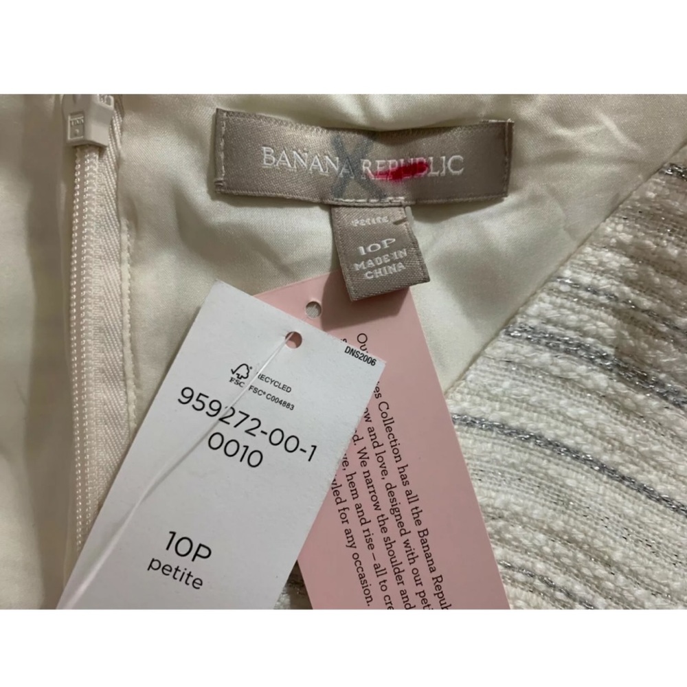 NWT BANANA REPUBLIC Petite Metallic Dress - Picture 5 of 5